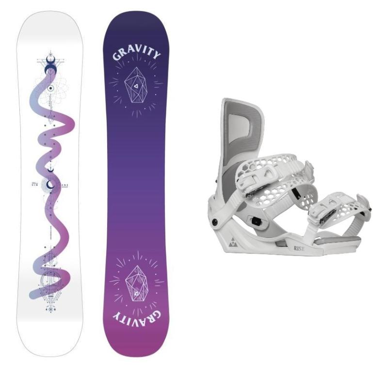 Gravity Sirene White 23/24 dámský snowboard + Gravity Rise snb vázání + sleva 400