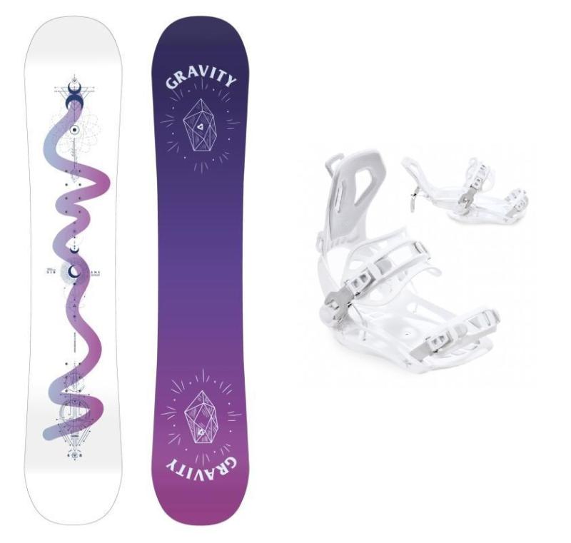 Gravity Sirene White 23/24 dámský snowboard + Raven FT360 white vázání Gravity