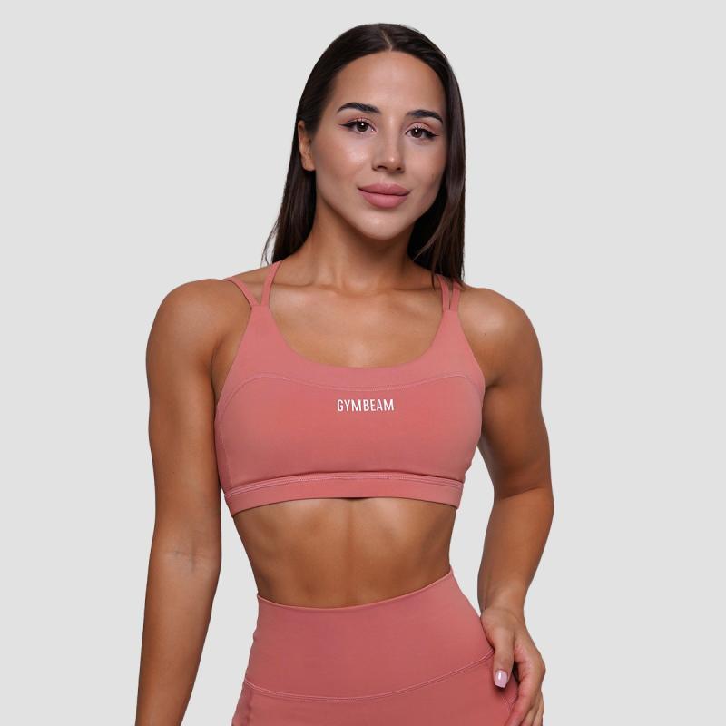 GymBeam Sportovní podprsenka FIT Salmon GymBeam