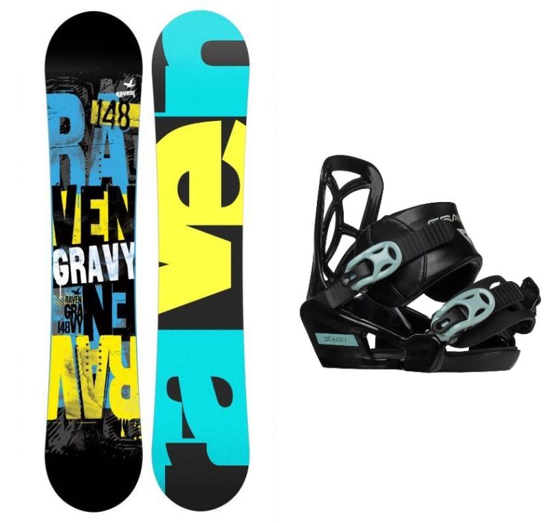 Raven Gravy junior mini dětský snowboard + Gravity Cosmo vázání Raven