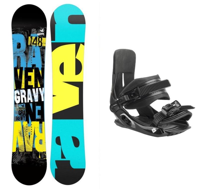 Raven Gravy junior mini dětský snowboard + Hatchey Tactic Junior vázání Raven