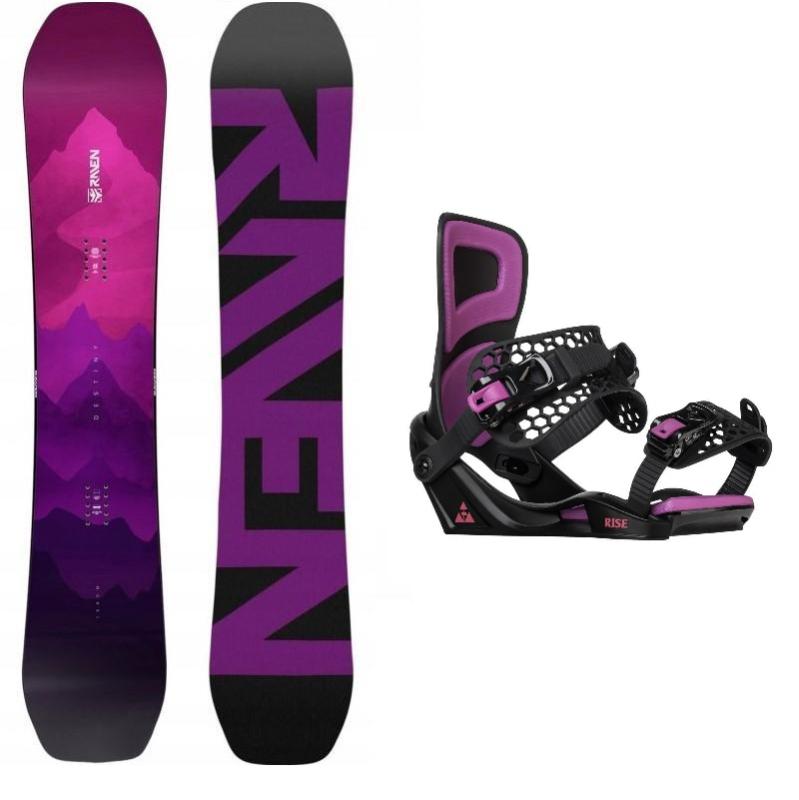 Raven Destiny dámský snowboard + Gravity Rise black/purple vázání Raven