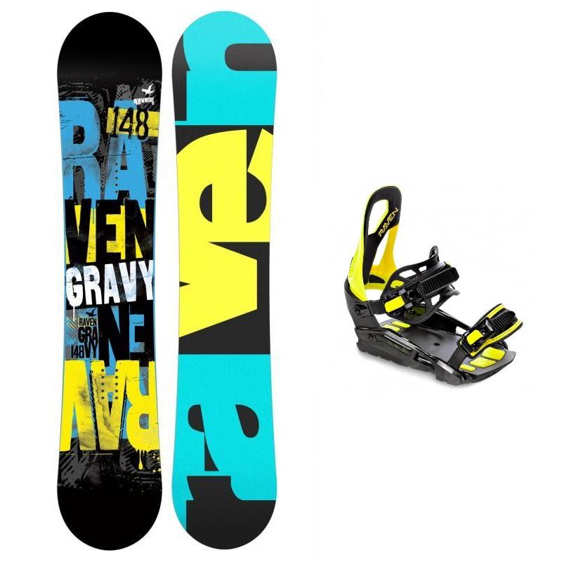 Raven Gravy junior mini dětský snowboard + Raven S230 lime vázání Raven