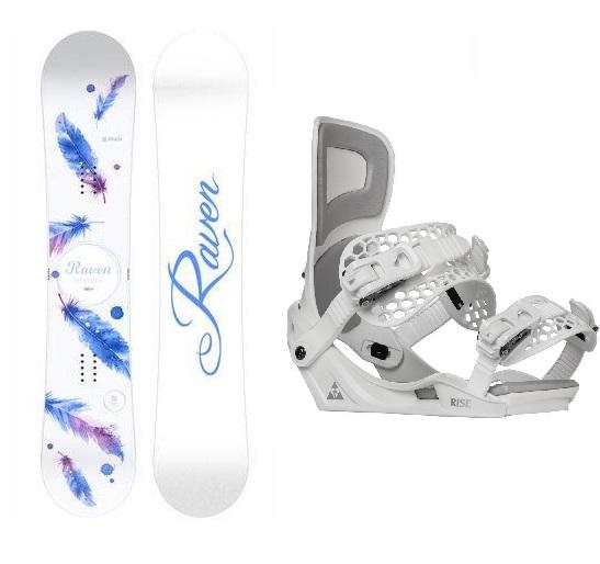 Raven Mia White dámský snowboard + Gravity Rise white vázání Raven