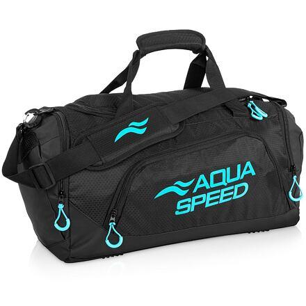 Aqua-Speed Duffle Bag L sportovní taška černá-tyrkysová Aqua-Speed