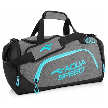 Aqua-Speed Duffle Bag M sportovní taška šedá-tyrkysová Aqua-Speed