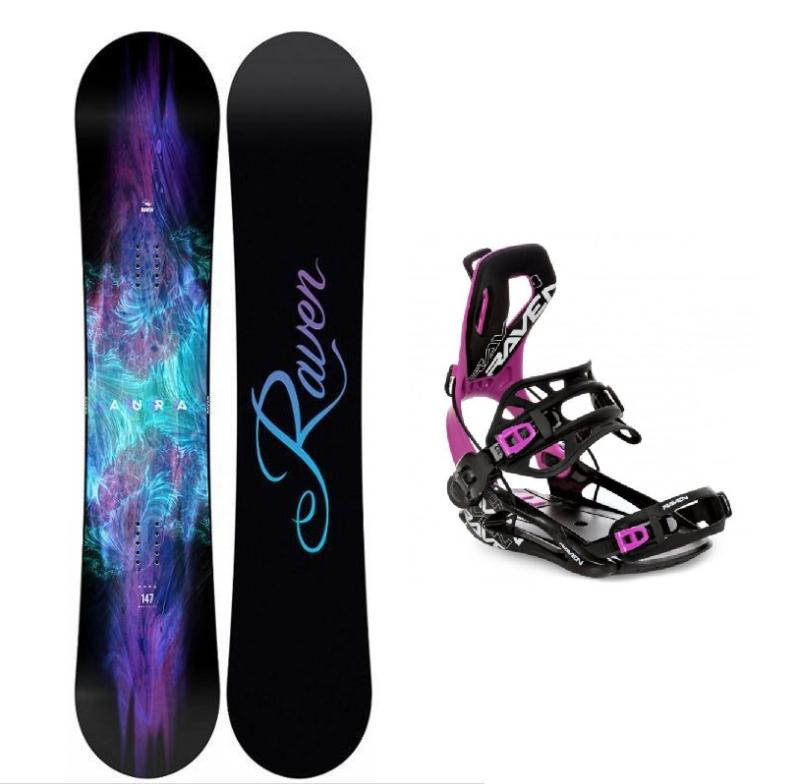 Raven Aura dámský snowboard + Raven FT360 black/fuchsia vázání Raven