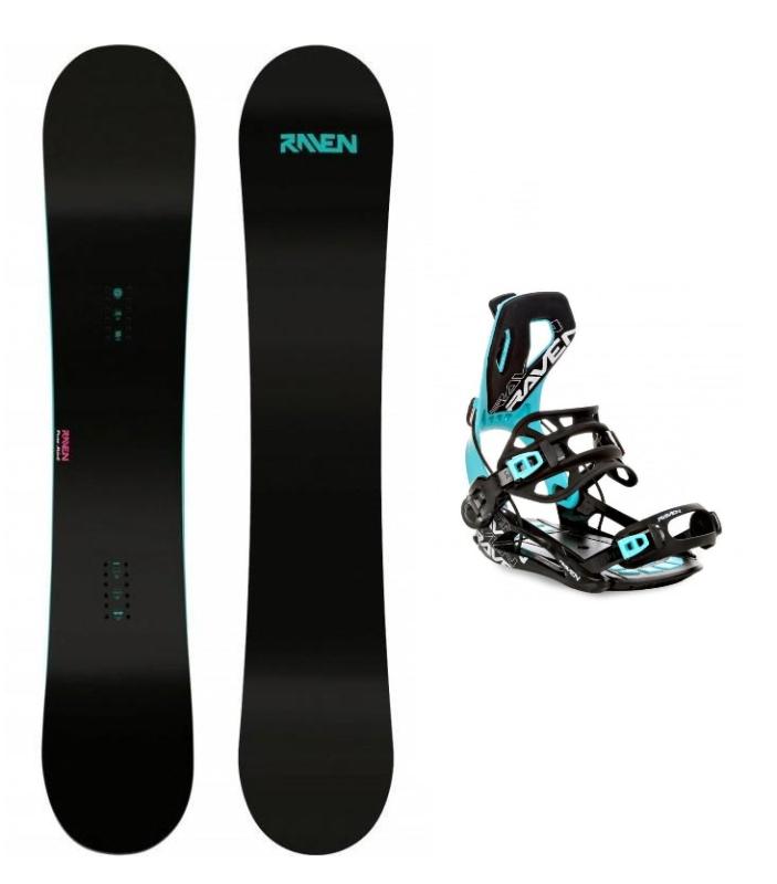 Raven Pure mint dámský snowboard + Raven FT360 black/mint dámské vázání Raven